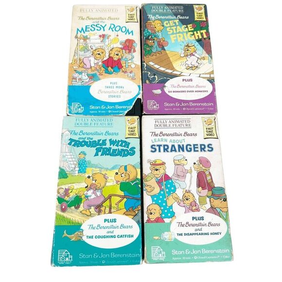 The Berenstain Bears Other - Vintage The Berenstain Bears TV Show VHS Tapes Lot of 4 1980s Cartoon Wholesome